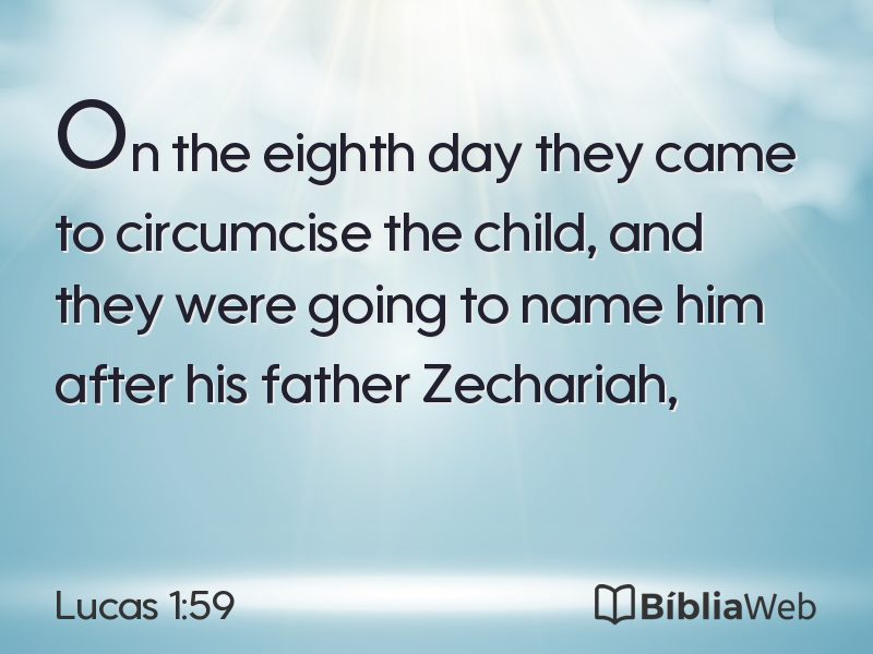 Lucas 1:59 em imagem para compartilhar