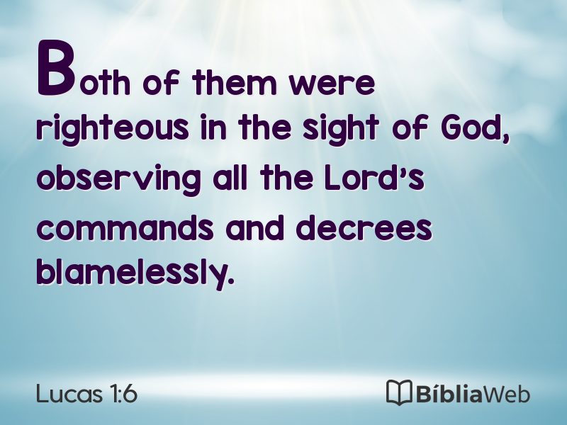 Lucas 1:6 em imagem para compartilhar