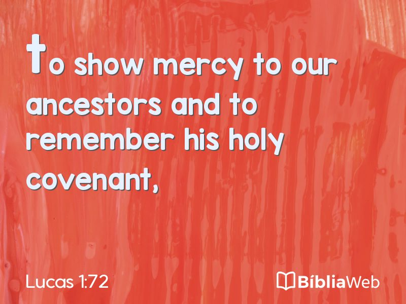 Lucas 1:72 em imagem para compartilhar