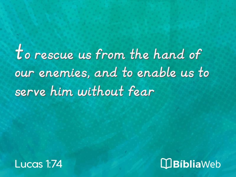 Lucas 1:74 em imagem para compartilhar