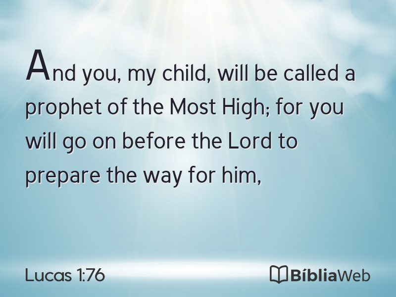 Lucas 1:76 em imagem para compartilhar