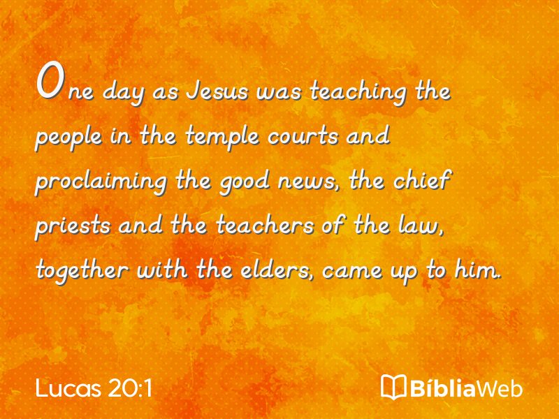 Lucas 20:1 em imagem para compartilhar