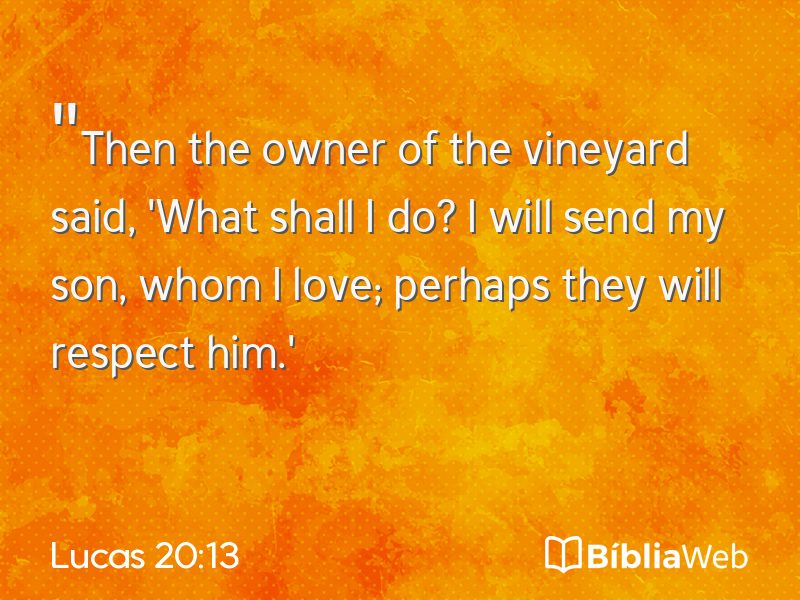 Lucas 20:13 em imagem para compartilhar