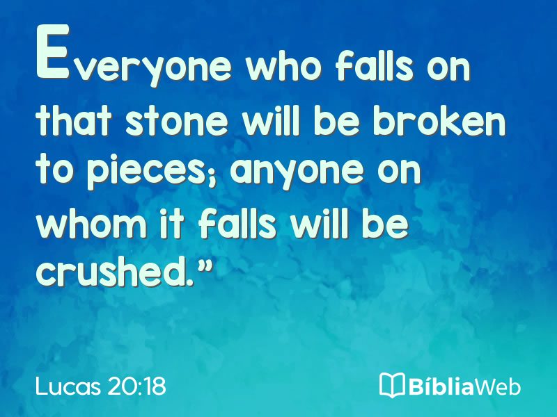 Lucas 20:18 em imagem para compartilhar