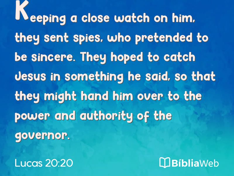 Lucas 20:20 em imagem para compartilhar