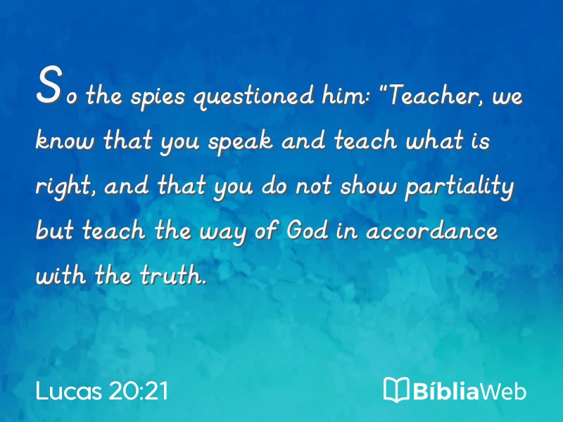 Lucas 20:21 em imagem para compartilhar