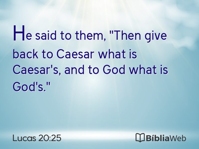 Lucas 20:25 em imagem para compartilhar