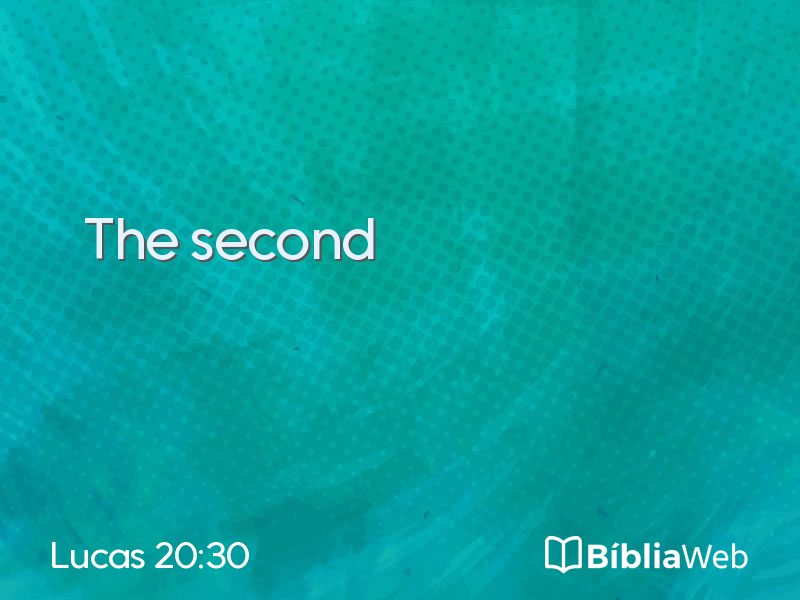 Lucas 20:30 em imagem para compartilhar