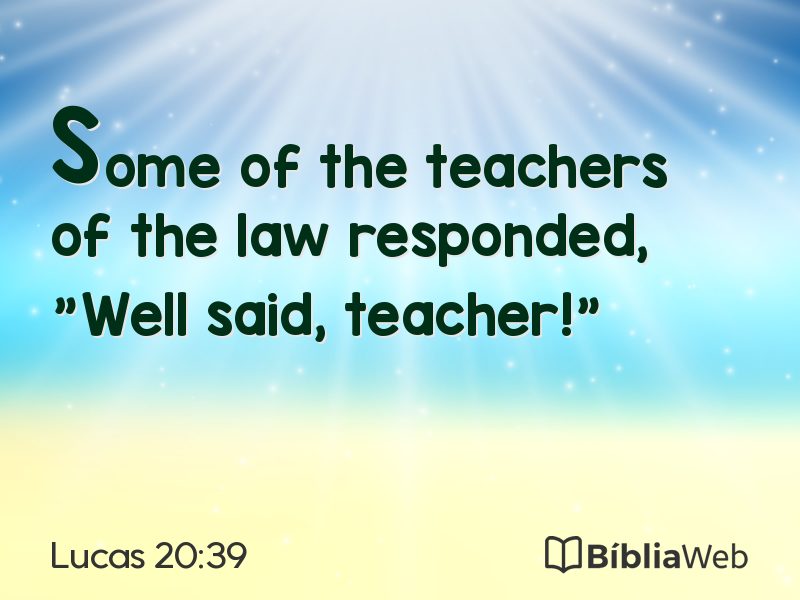 Lucas 20:39 em imagem para compartilhar