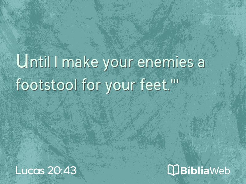 Lucas 20:43 em imagem para compartilhar