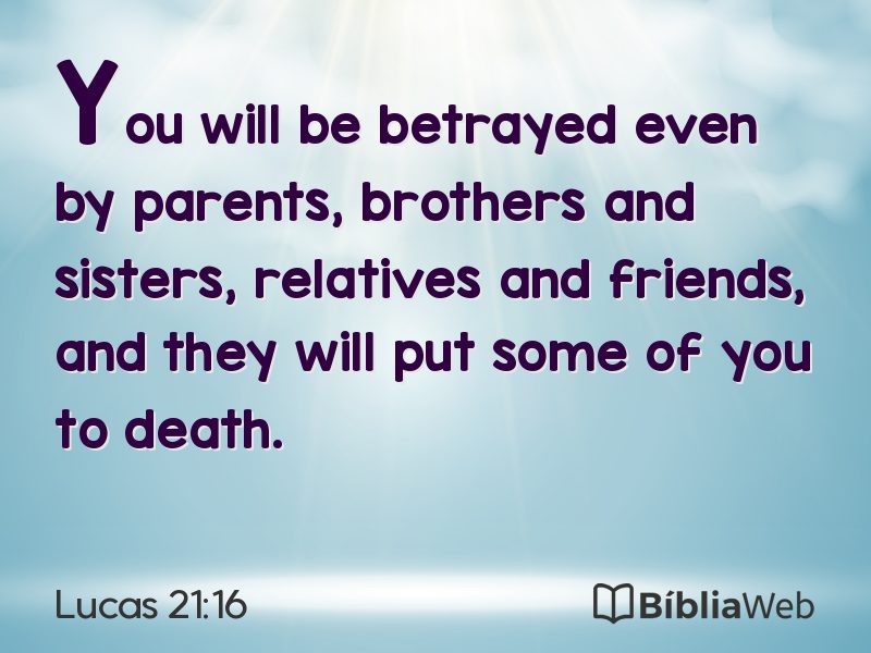 Lucas 21:16 em imagem para compartilhar