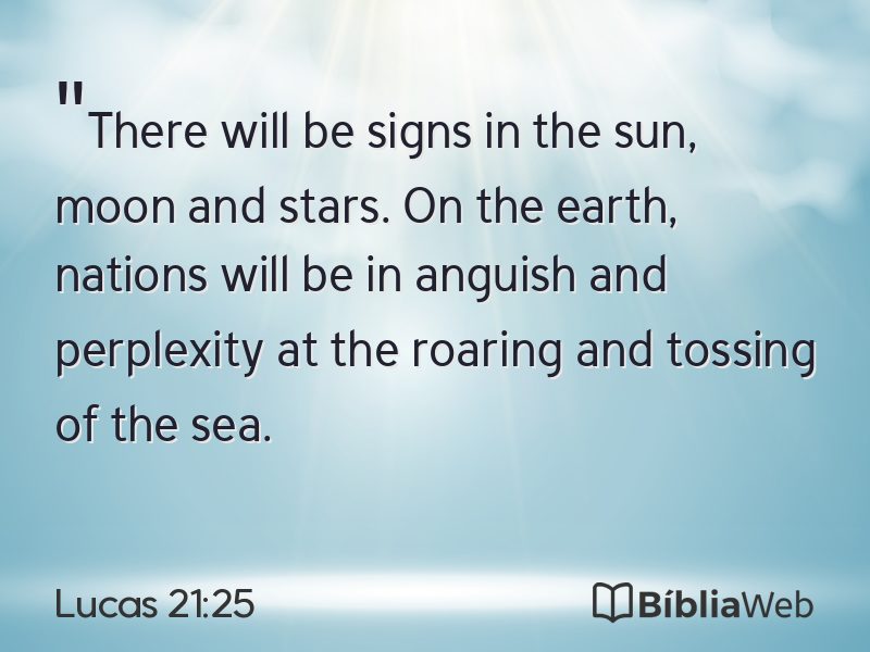 Lucas 21:25 em imagem para compartilhar