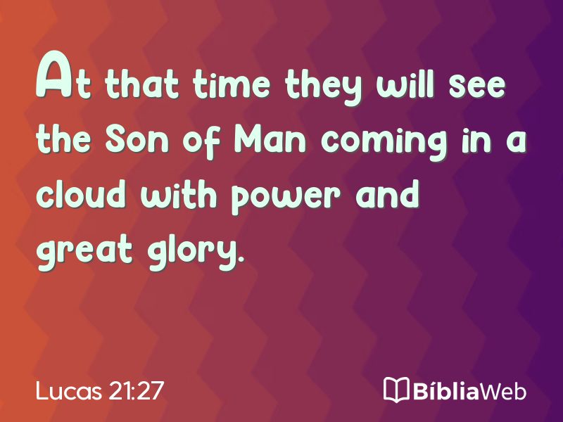 Lucas 21:27 em imagem para compartilhar