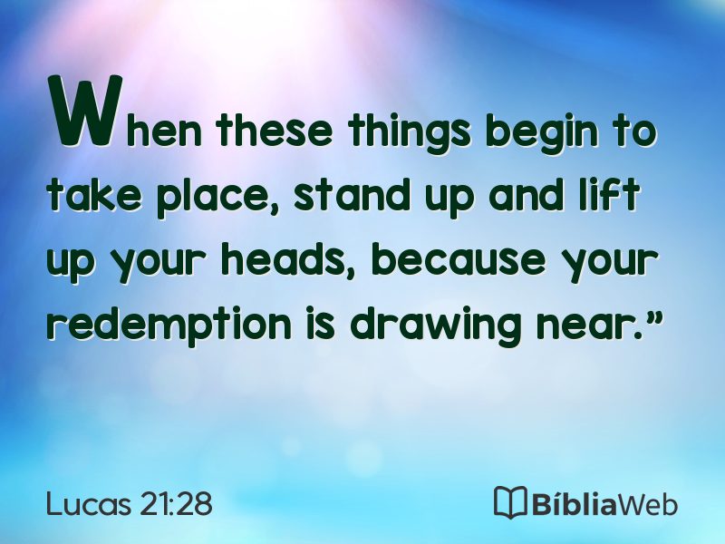 Lucas 21:28 em imagem para compartilhar