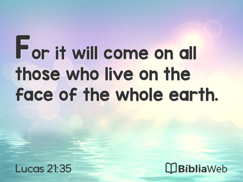 Lucas 21:35 em imagem para compartilhar