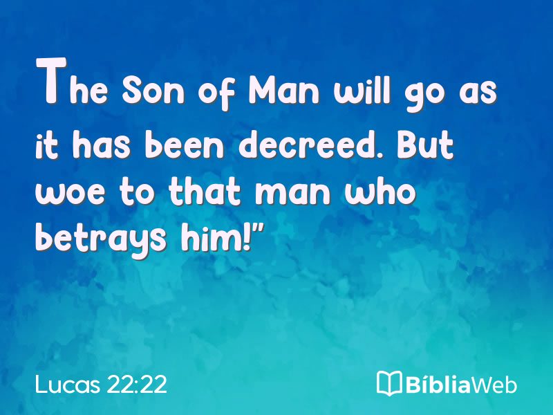 Lucas 22:22 em imagem para compartilhar