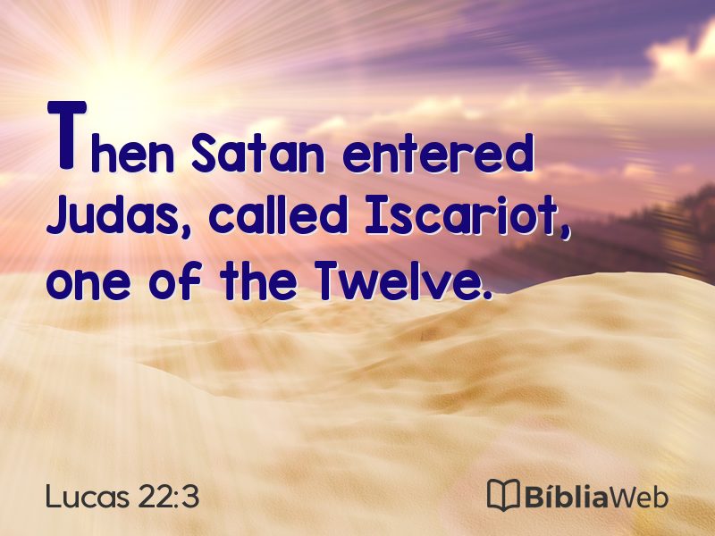 Lucas 22:3 em imagem para compartilhar