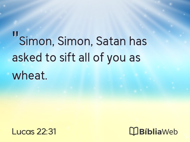 Lucas 22:31 em imagem para compartilhar