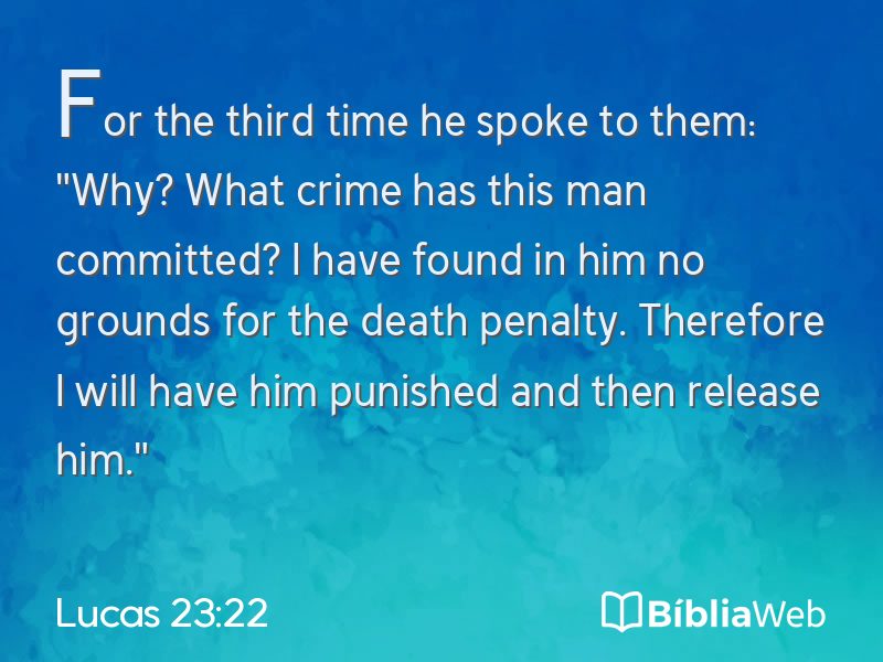 Lucas 23:22 em imagem para compartilhar