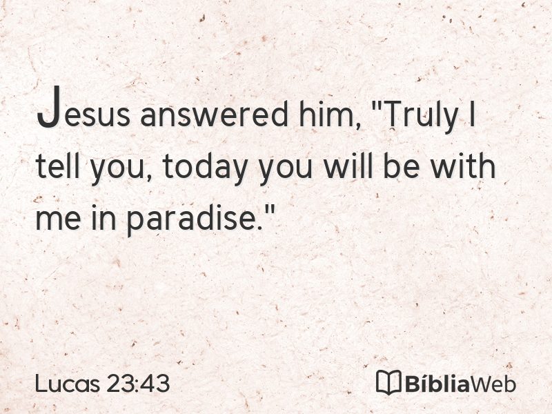 Lucas 23:43 em imagem para compartilhar