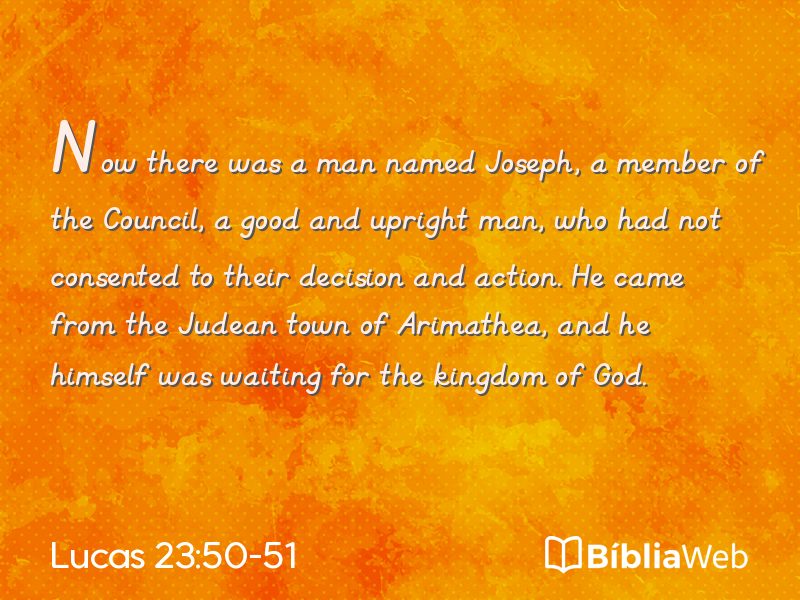 Lucas 23:50-51 em imagem para compartilhar