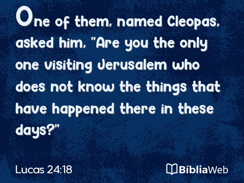 Lucas 24:18 em imagem para compartilhar