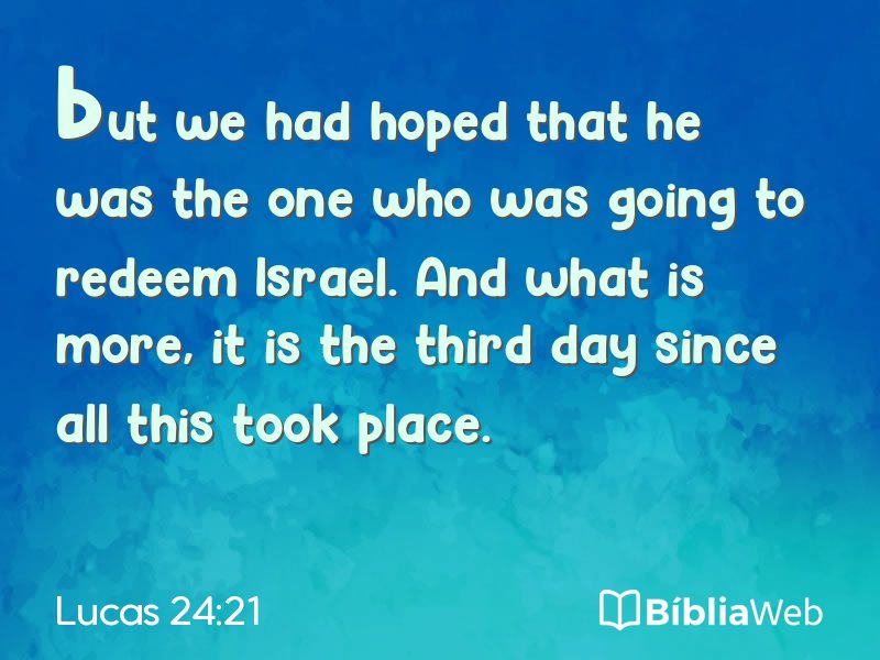 Lucas 24:21 em imagem para compartilhar
