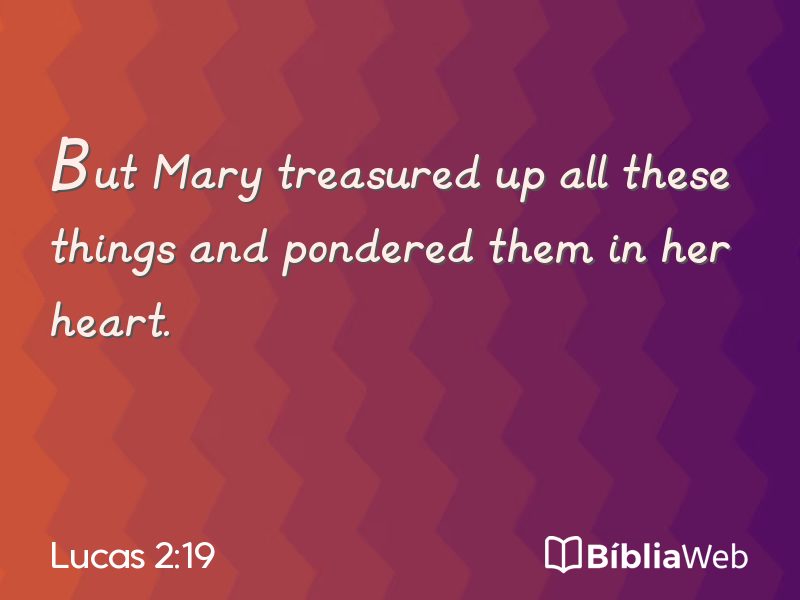 Lucas 2:19 em imagem para compartilhar