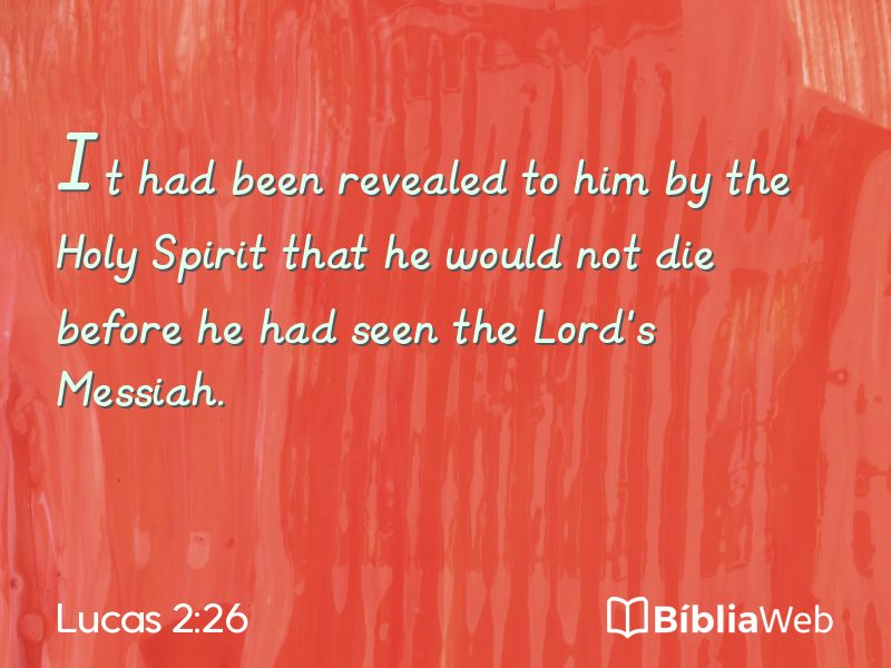 Lucas 2:26 em imagem para compartilhar