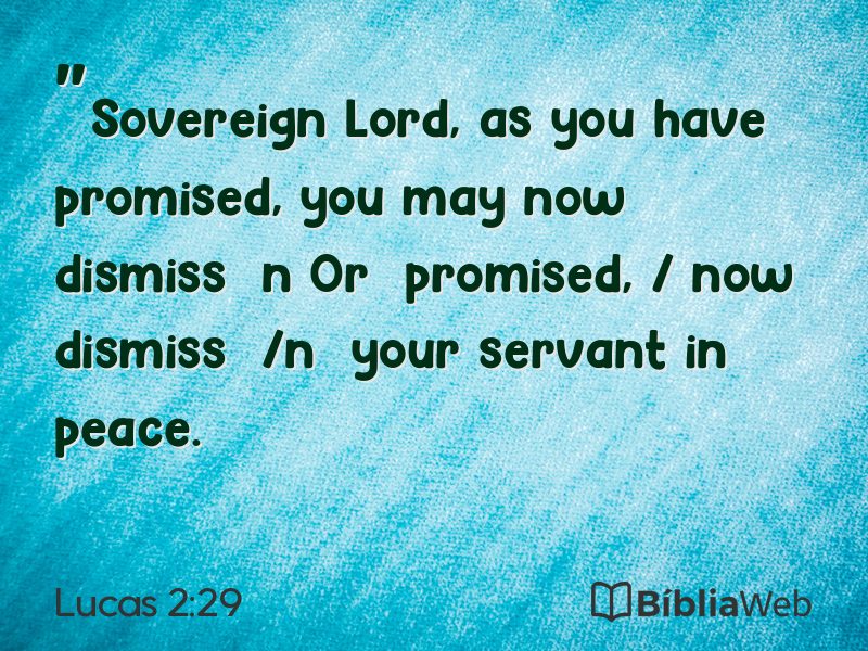 Lucas 2:29 em imagem para compartilhar