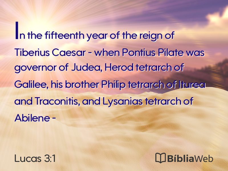 Lucas 3:1 em imagem para compartilhar