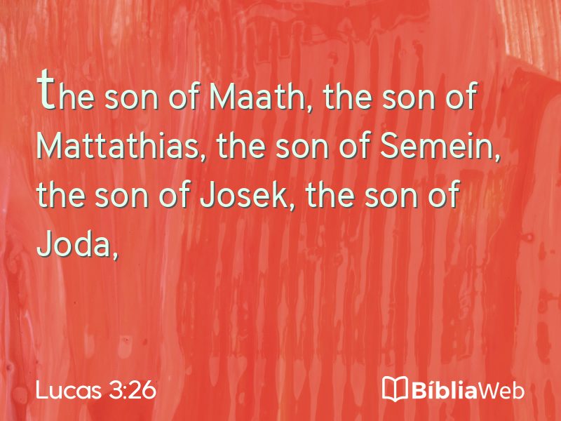 Lucas 3:26 em imagem para compartilhar