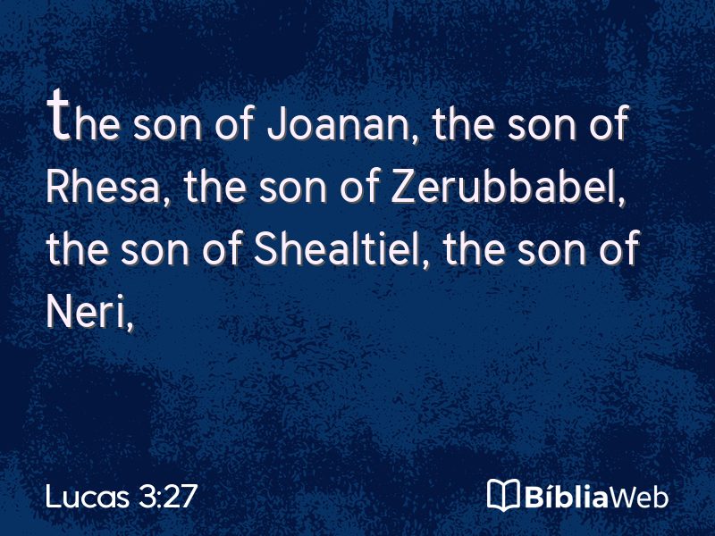 Lucas 3:27 em imagem para compartilhar