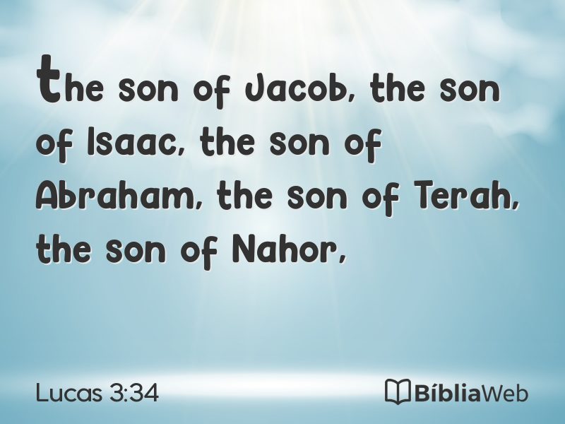 Lucas 3:34 em imagem para compartilhar