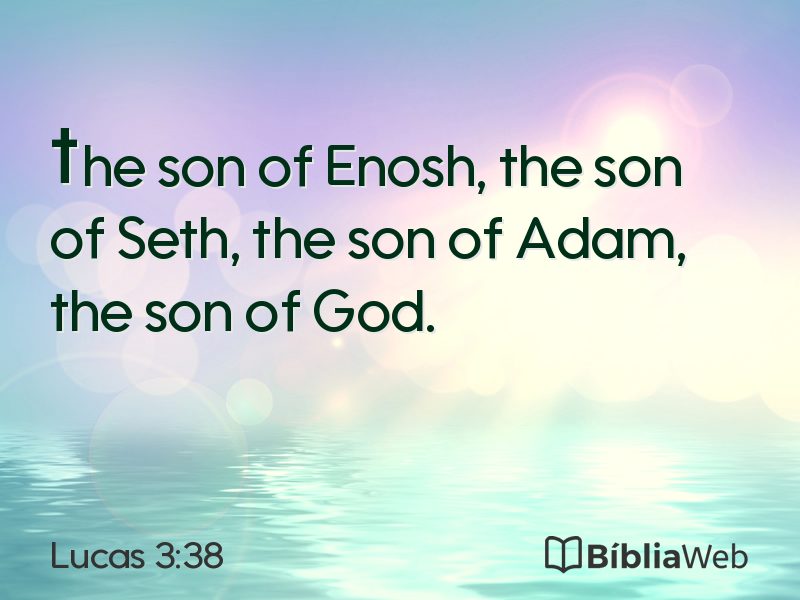 Lucas 3:38 em imagem para compartilhar