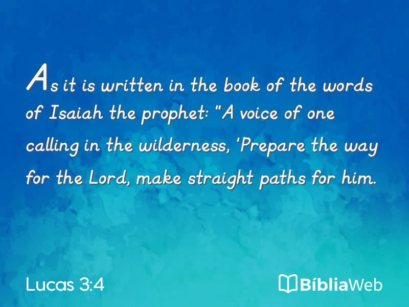 Lucas 3:4 em imagem para compartilhar