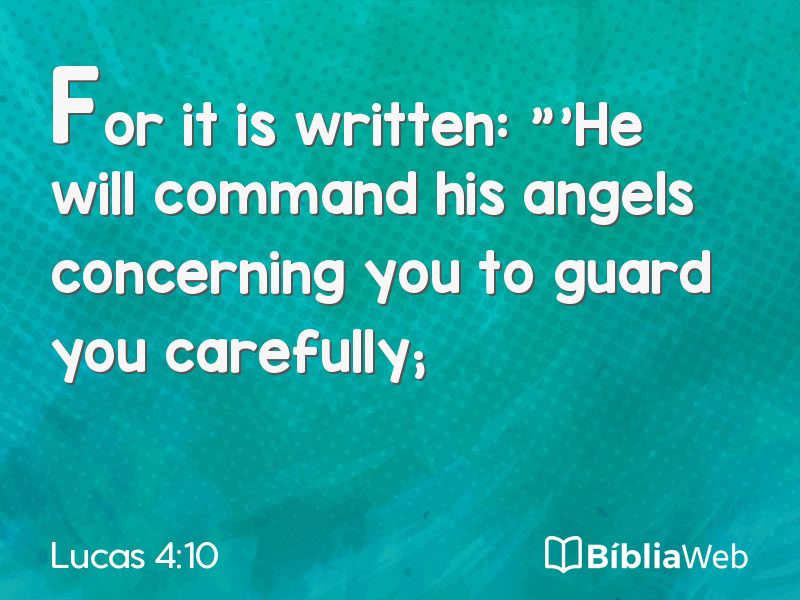 Lucas 4:10 em imagem para compartilhar