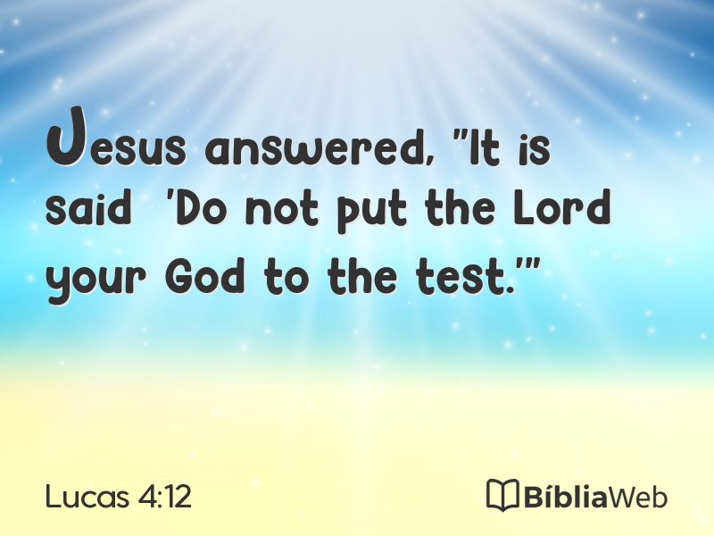 Lucas 4:12 em imagem para compartilhar
