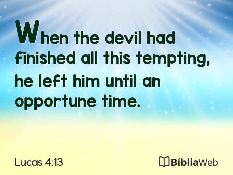 Lucas 4:13 em imagem para compartilhar