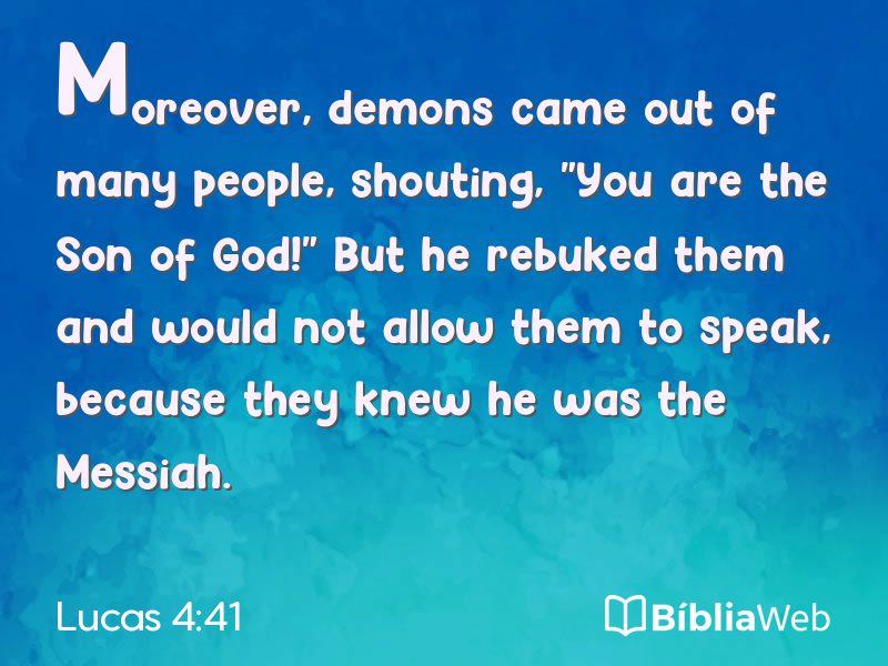 Lucas 4:41 em imagem para compartilhar