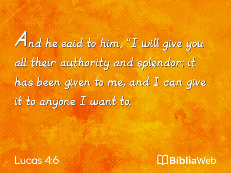 Lucas 4:6 em imagem para compartilhar