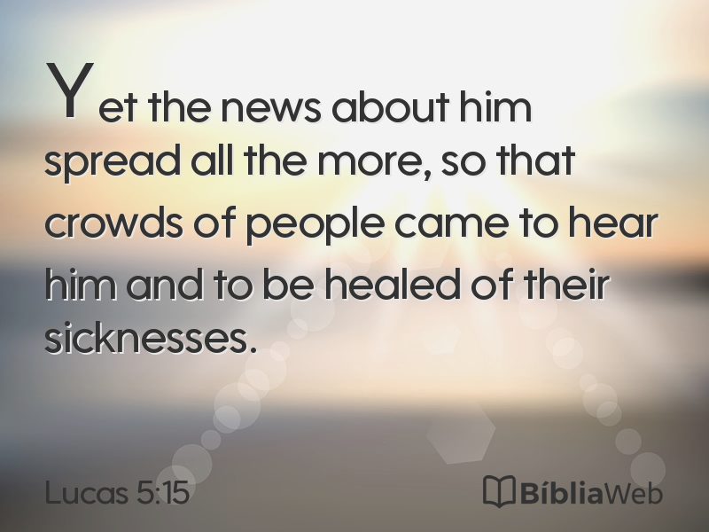 Lucas 5:15 em imagem para compartilhar