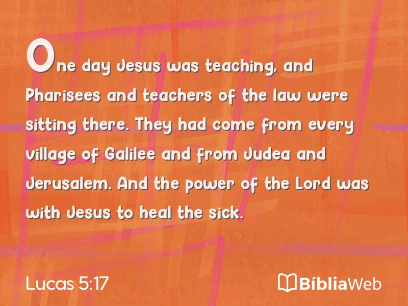Lucas 5:17 em imagem para compartilhar