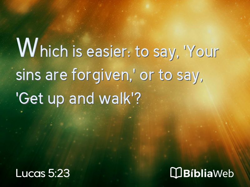 Lucas 5:23 em imagem para compartilhar