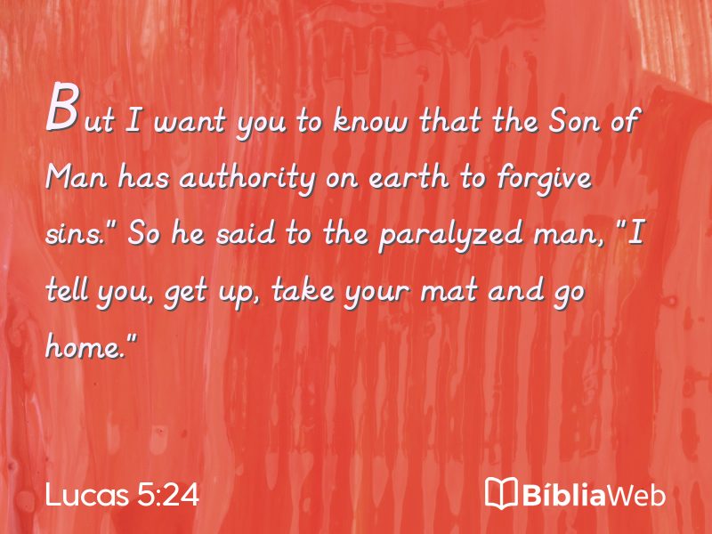 Lucas 5:24 em imagem para compartilhar
