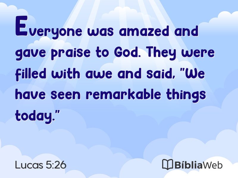 Lucas 5:26 em imagem para compartilhar