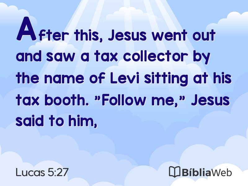 Lucas 5:27 em imagem para compartilhar