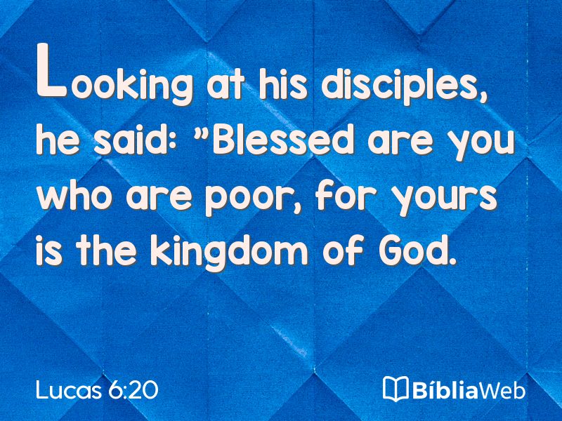 Lucas 6:20 em imagem para compartilhar