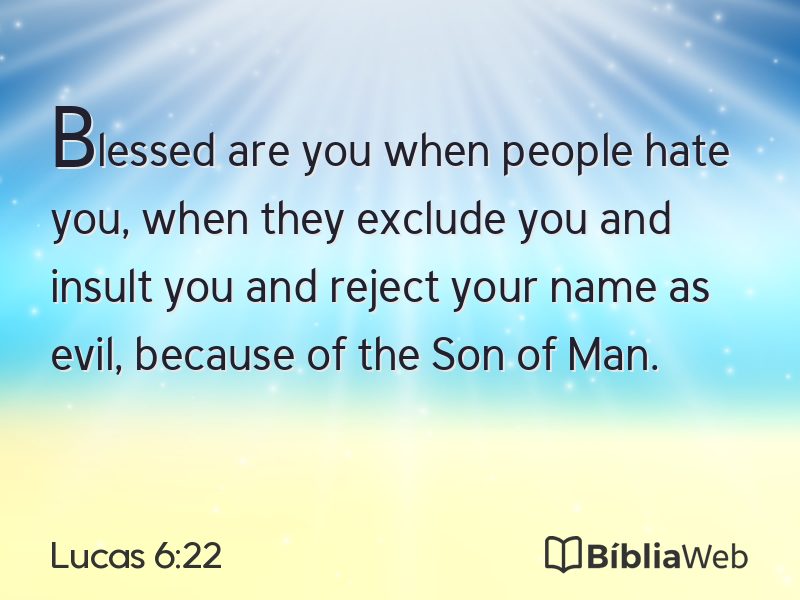 Lucas 6:22 em imagem para compartilhar