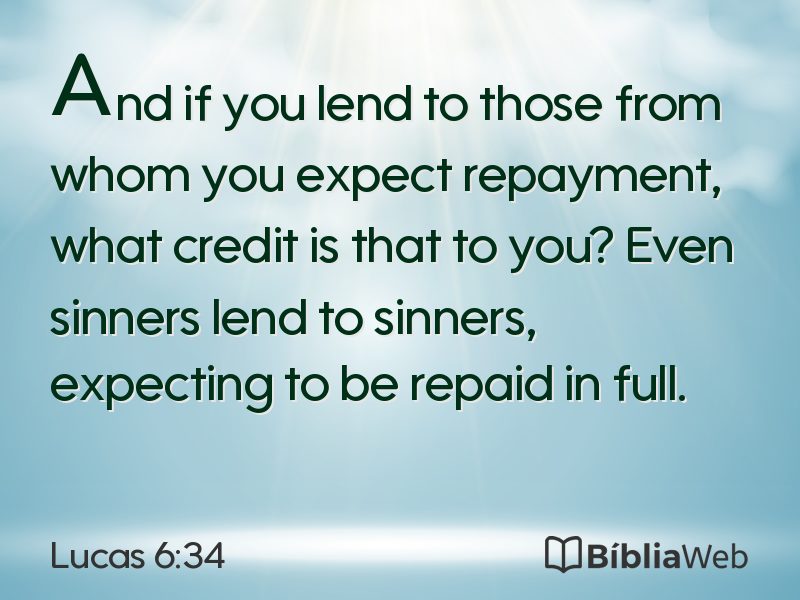 Lucas 6:34 em imagem para compartilhar